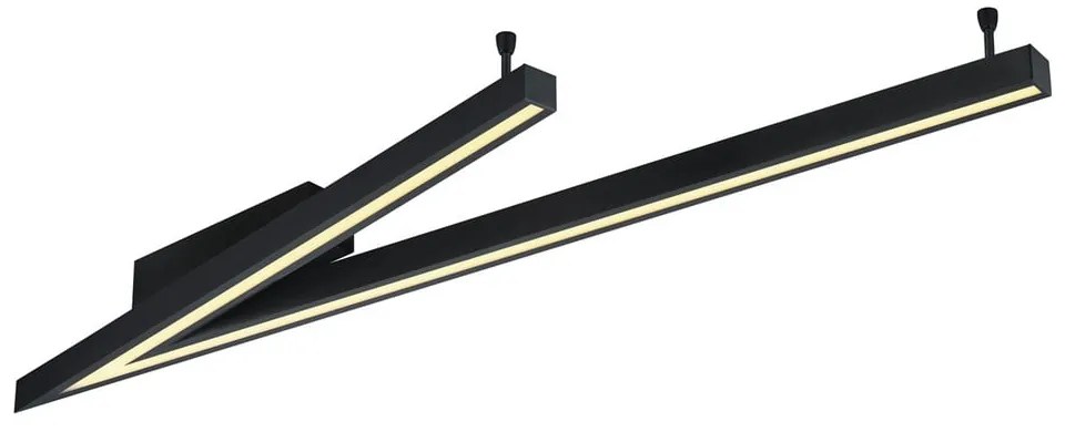 Czarna lampa sufitowa LED ze sterowaniem głosowym/mobilną aplikacją i metalowym kloszem 35x127.5 cm Cicanto – CINQUE