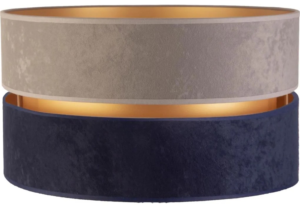 Duolla - Uniwersalny klosz DUO E27 pr. 40 cm szary/niebieski/złoty