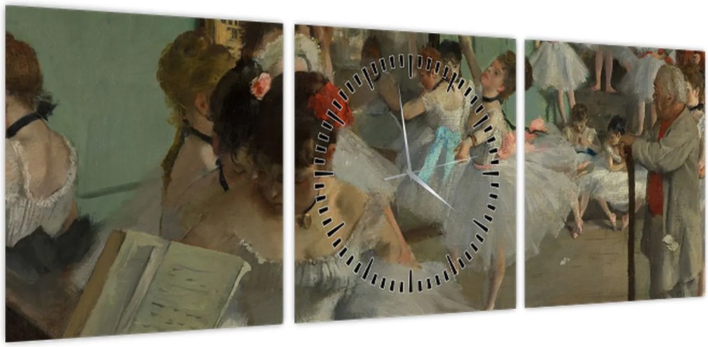 Obraz - Edgar Degas, The Dance Class, reprodukcje (z zegarem) (90x30 cm)