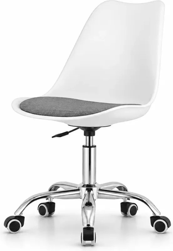 Nowoczesne, ergonomiczne i stylowe krzesło Miramas z regulacją wysokości i kauczukowymi kółkami do biura i domowego biura