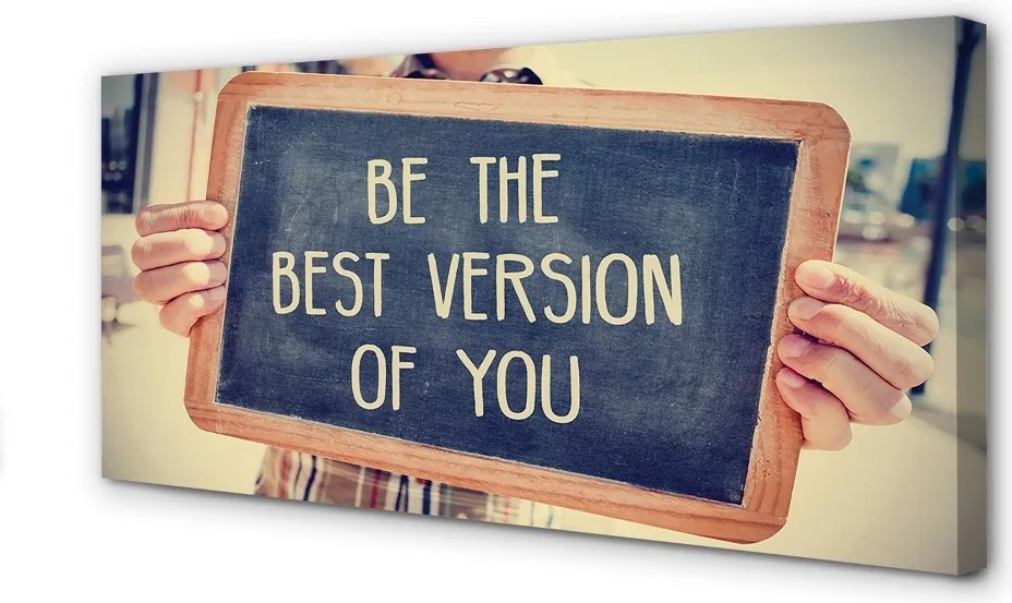 Obraz na płótnie Drewniana Tabliczka z Napisem