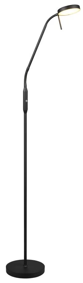 Czarna lampa stojąca LED (wysokość 160 cm) Moreno – Trio