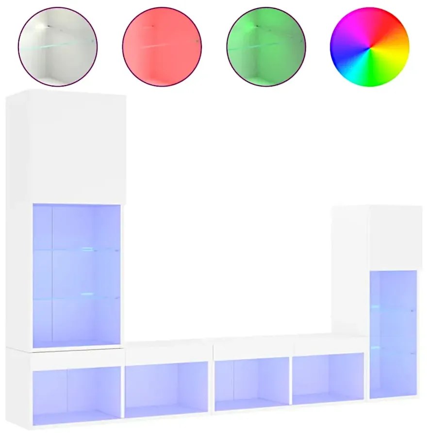 4-częściowy zestaw mebli w kolorze białym - Bisco