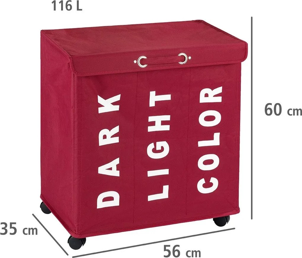 Pojemnik na pranie TRIVO RED - aż 116 litrów, WENKO