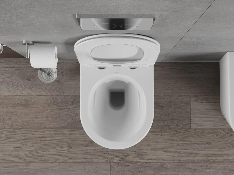 Mexen Rico miska wc Rimless z deską wolnoopadającą slim, duroplast, biała mat - 30724001