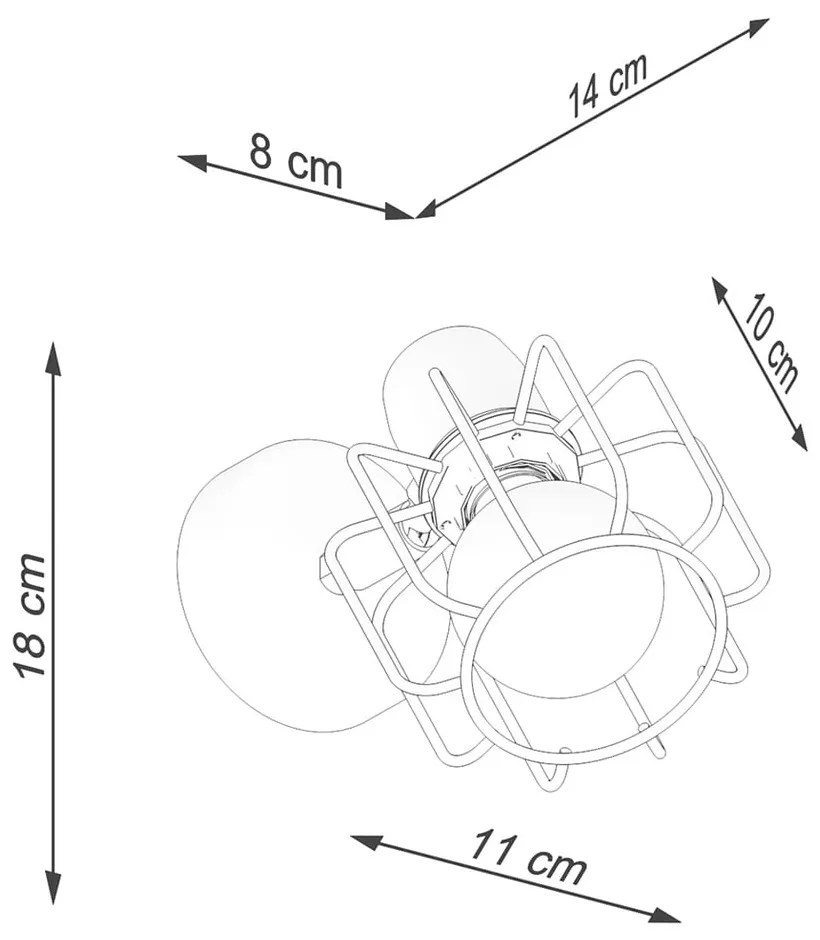 Biały kinkiet ø 10 cm Salom – Nice Lamps