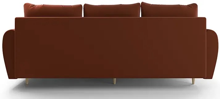 Pomarańczowa sofa rozkładana - Sinsiew 3X