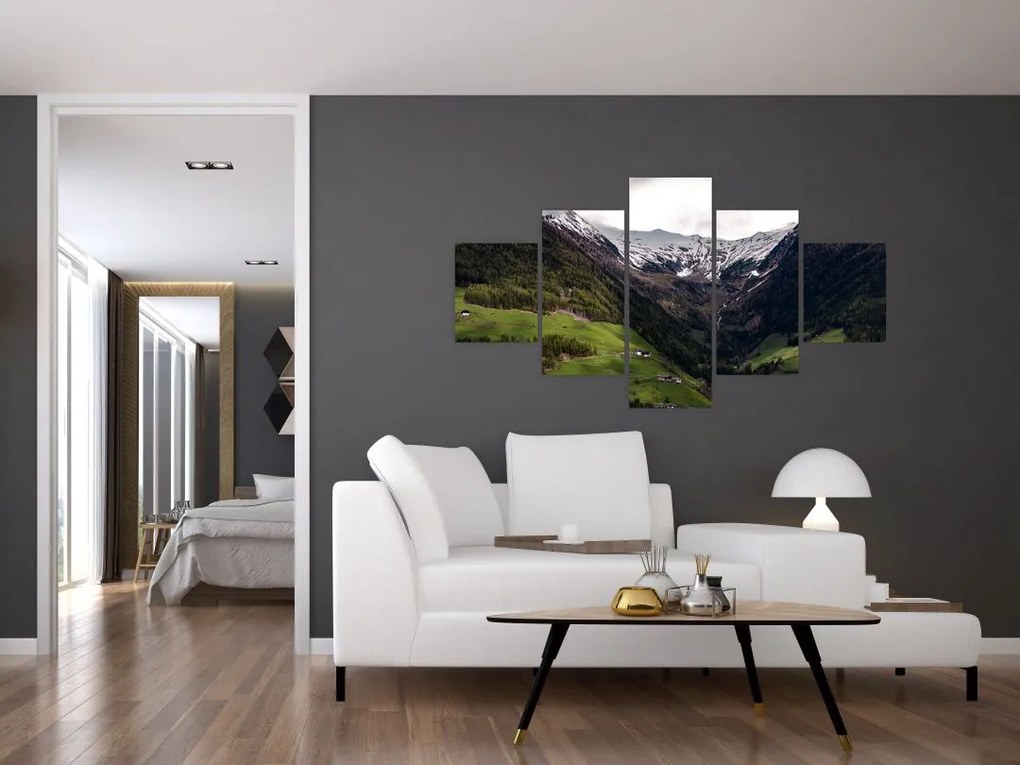 Obraz - Dolina pod górami (125x70 cm)