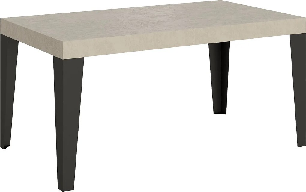 Stół rozkładany 160/264x90 cm Flame kaszmir nogi antracytowe