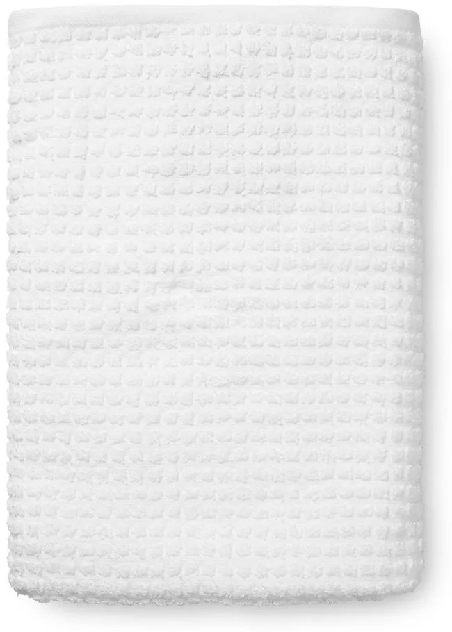 Biały ręcznik kąpielowy z bawełny organicznej frotte 70x140 cm Check – JUNA