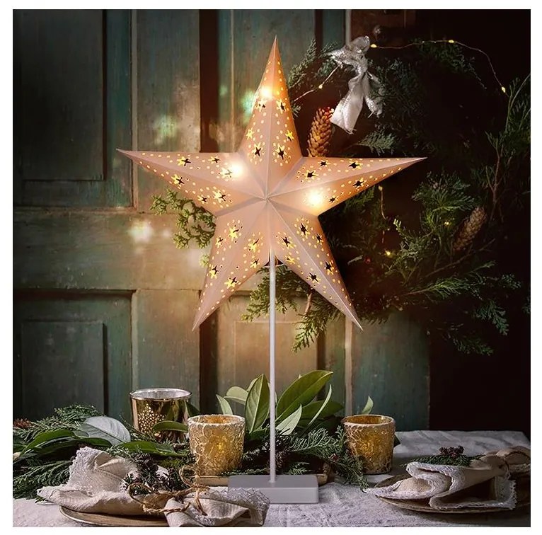 Brilagi - Dekoracja świąteczna LED, zasilanie 3x AA, 66x45 cm, gwiazda