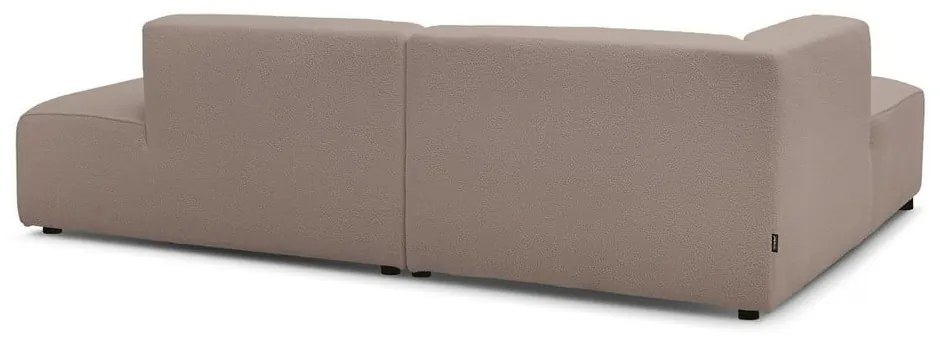 Brązowy narożnik modułowy z materiału bouclé (lewostronny/w kształcie litery L) Megeve – Bobochic Paris