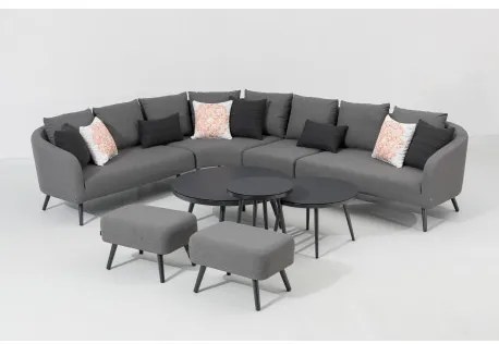 Melia LIKA-TEX® szary - luksusowy zestaw ogrodowy