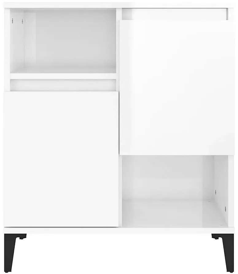 Komplet 2 białych komód w połysku S9-F07