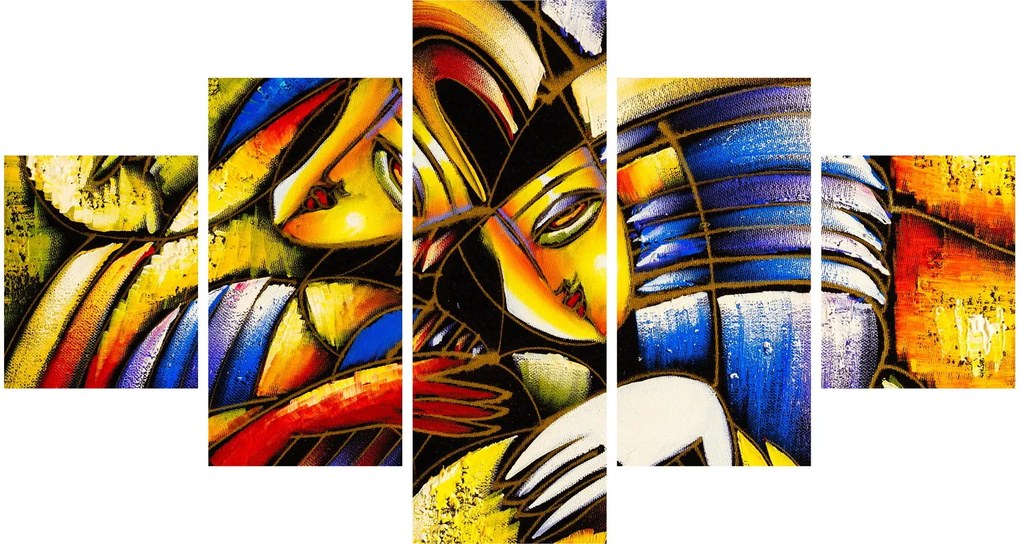 Obraz - Obraz olejny, kochankowie (125x70 cm)