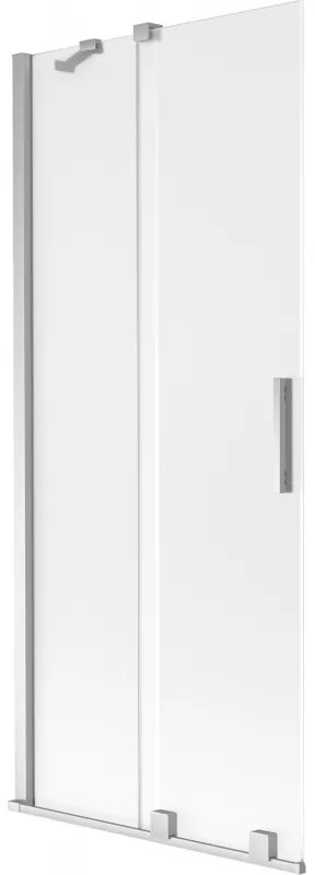Mexen Velar parawan nawannowy 2-skrzydłowy rozsuwany 80 x 150 cm, szron, chrom - 896-080-000-31-01