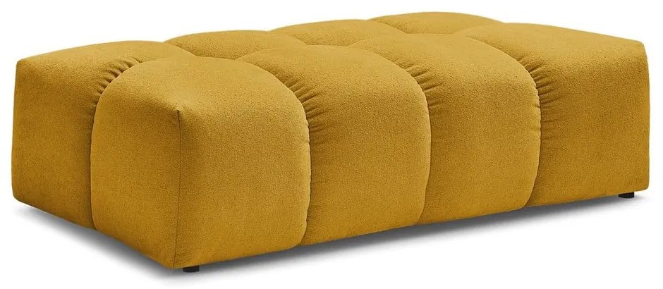 Musztardowy podnóżek z tkaniny szenilowej Everest – Bobochic Paris