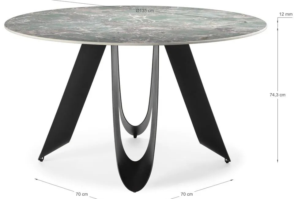 Okrągły stół ø 135 cm Aila – Marckeric