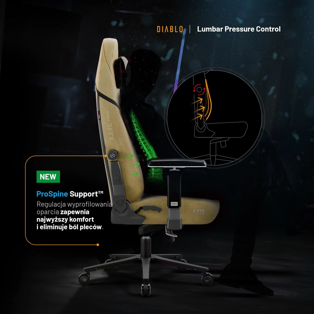 Fotel Diablo X.Eye Prime Broken Gold Normal Size