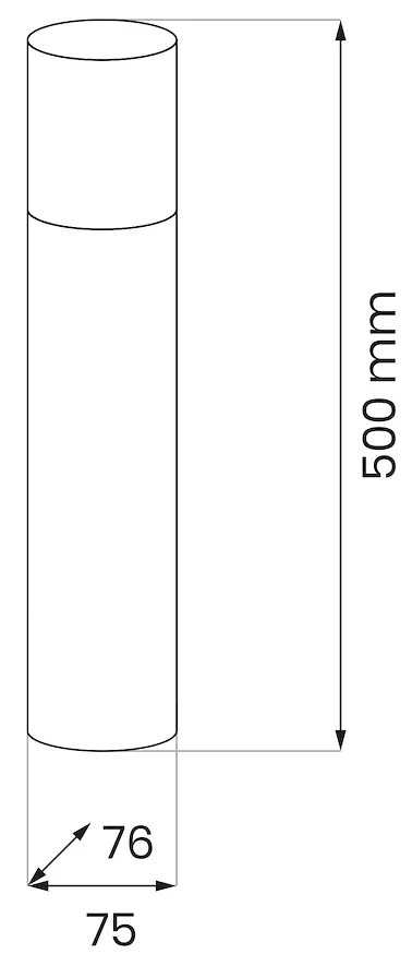 Słupek Ogrodowy Harlem 1xE27 IP44 50cm
