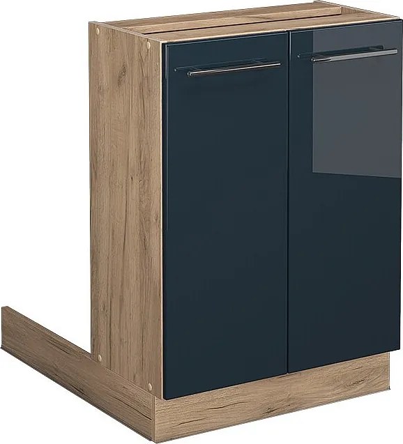 Szafki kuchenne  ciemnoniebieski wysoki połysk 60x30x82 fame-line