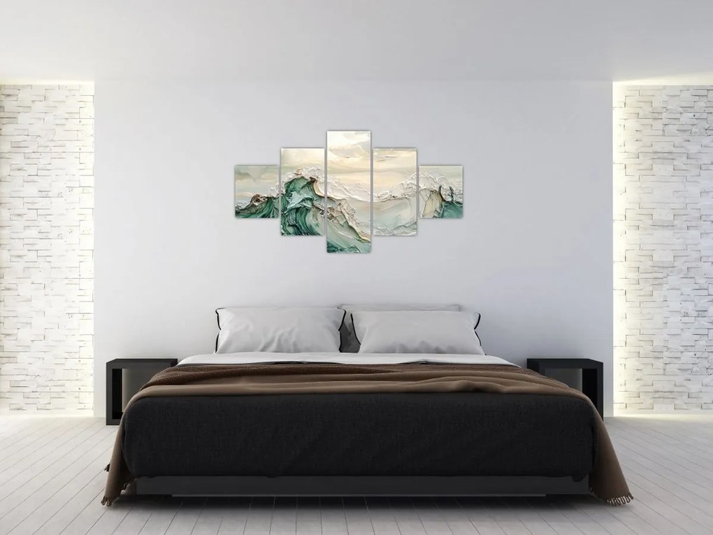 Obraz - 3D abstrakcja morza (125x70 cm)