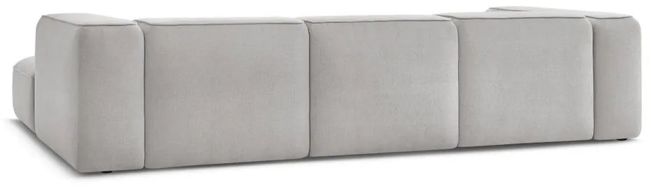 Jasnoszary narożnik z materiału bouclé (w kształcie litery U) Zephyr – Bobochic Paris