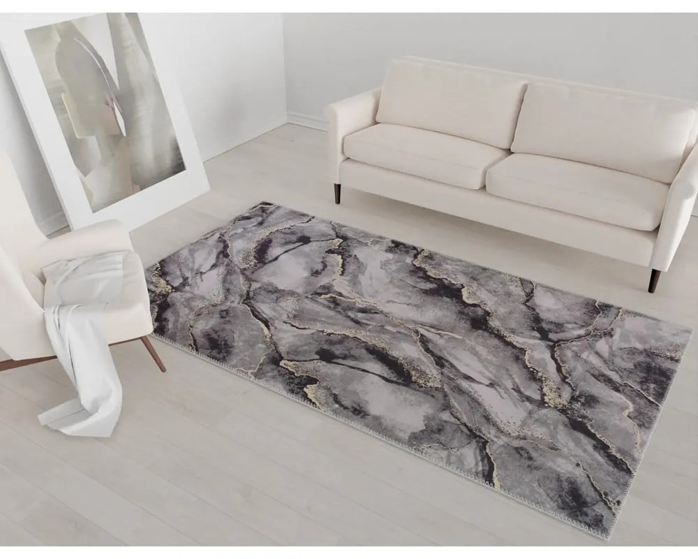 Szary dywan odpowiedni do prania 150x80 cm – Vitaus