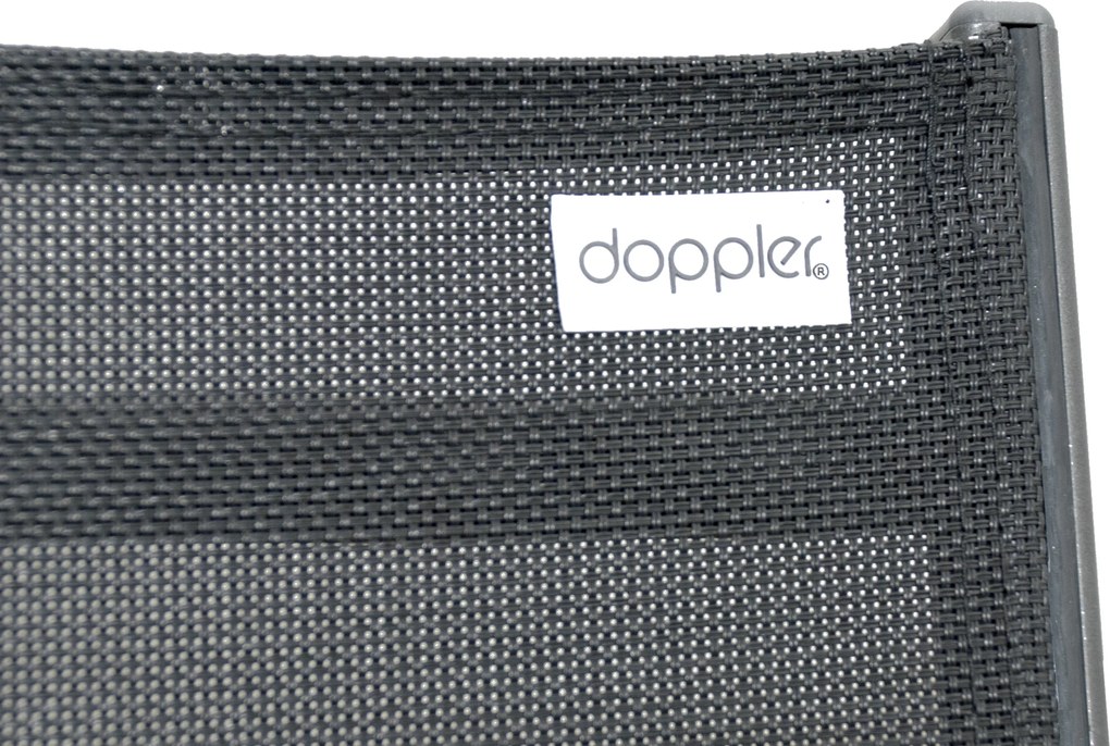 Doppler EXPERT antracyt, 6 regulowanych i 2 sztaplowane krzesła, 6+2+1