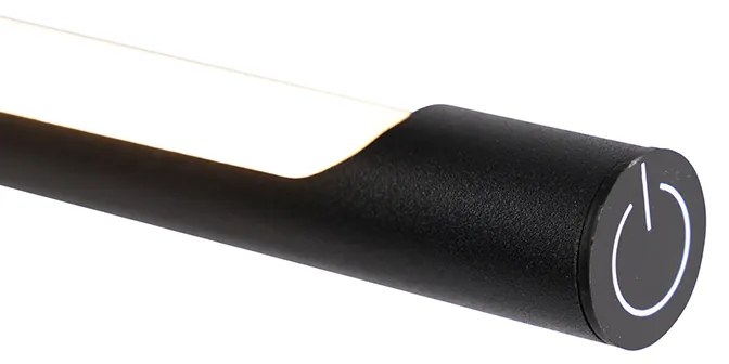 Designerska lampa stołowa czarna z wbudowanym LED i ściemniaczem dotykowym - PalkaDesignerski Oswietlenie wewnetrzne