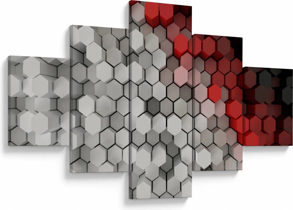 Obraz - sześciokąty 3D (125x70 cm)