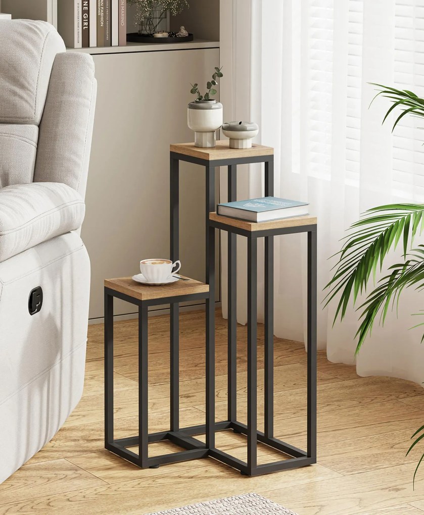 Potrójny stojak na kwiaty dąb artisan R7-G29