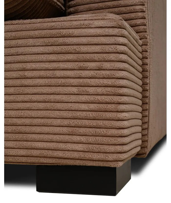 Jasnobrązowy sztruksowy fotel Mobby – Scandic