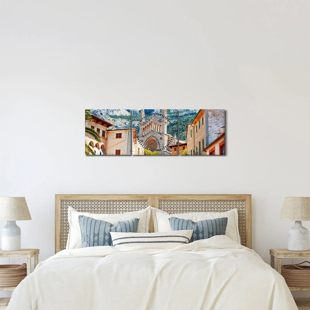 Obraz - Sóller, Majorka (z zegarem) (90x30 cm)