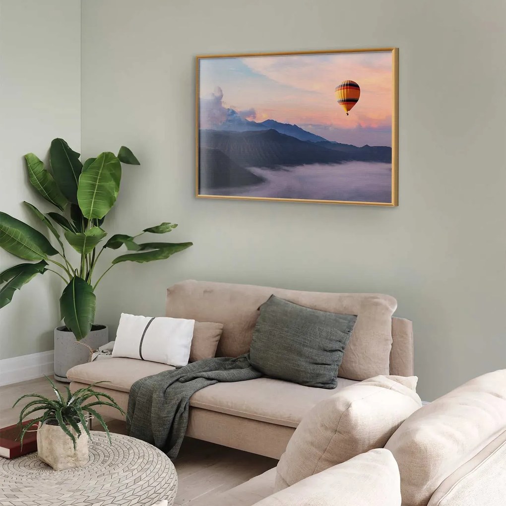 Plakat Warto marzyć 90x60 cm z ramą złotą bez marginesu ARTGEIST B