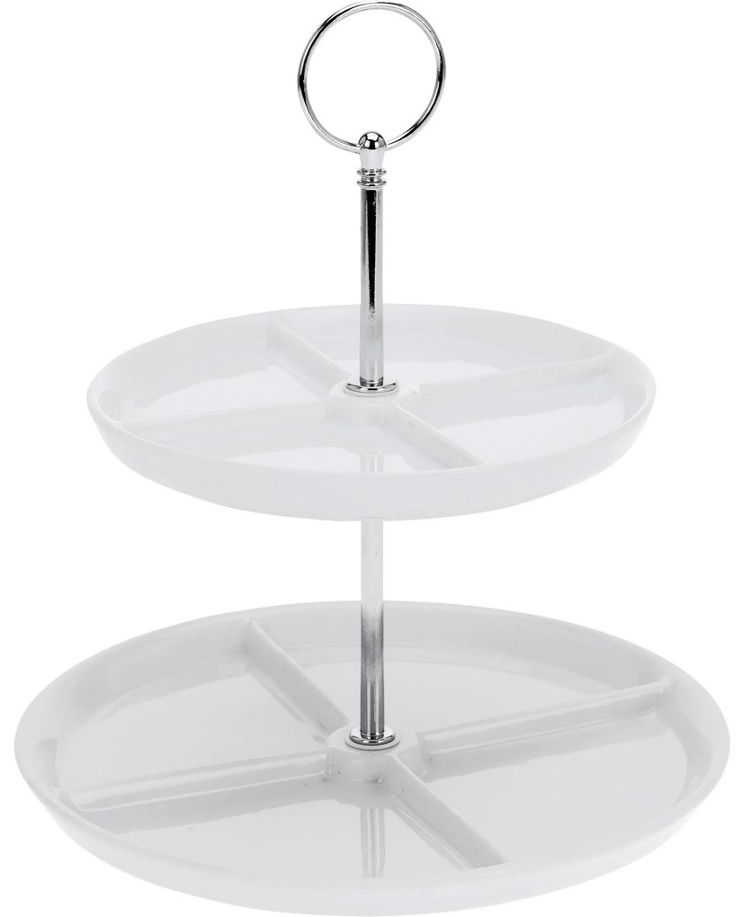 Patera porcelanowa z 2 poziomami, 26 cm