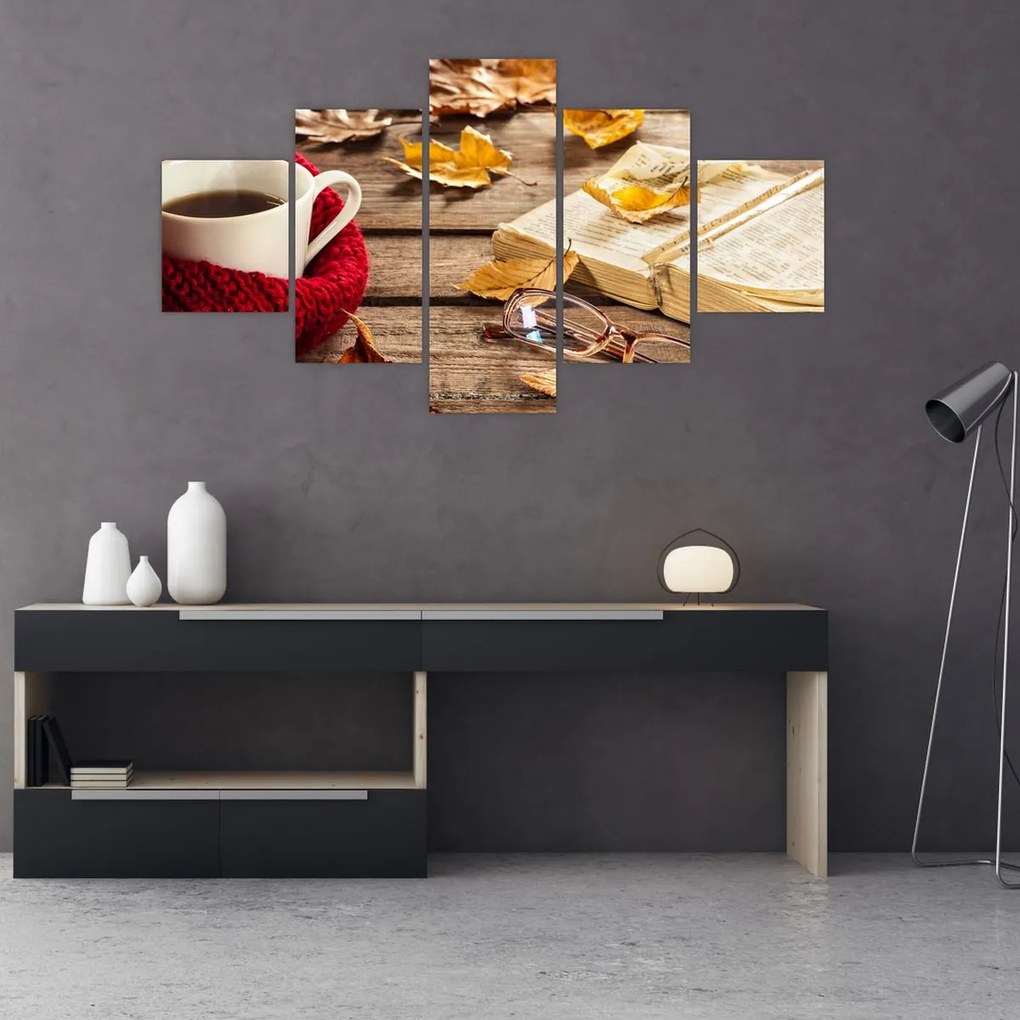 Obraz - Jesienna filiżanka herbaty (125x70 cm)