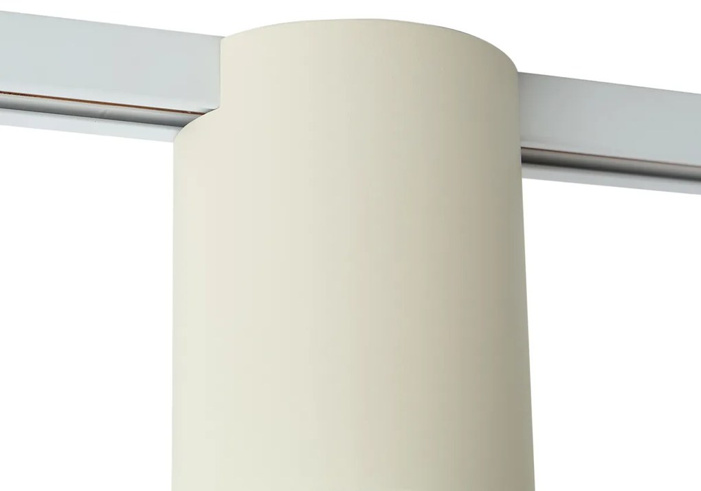 Nowoczesny reflektor w kolorze beżowym do systemu szynowego 1-fazowego - Iconic Rondoo Up Nowoczesny Oswietlenie wewnetrzne