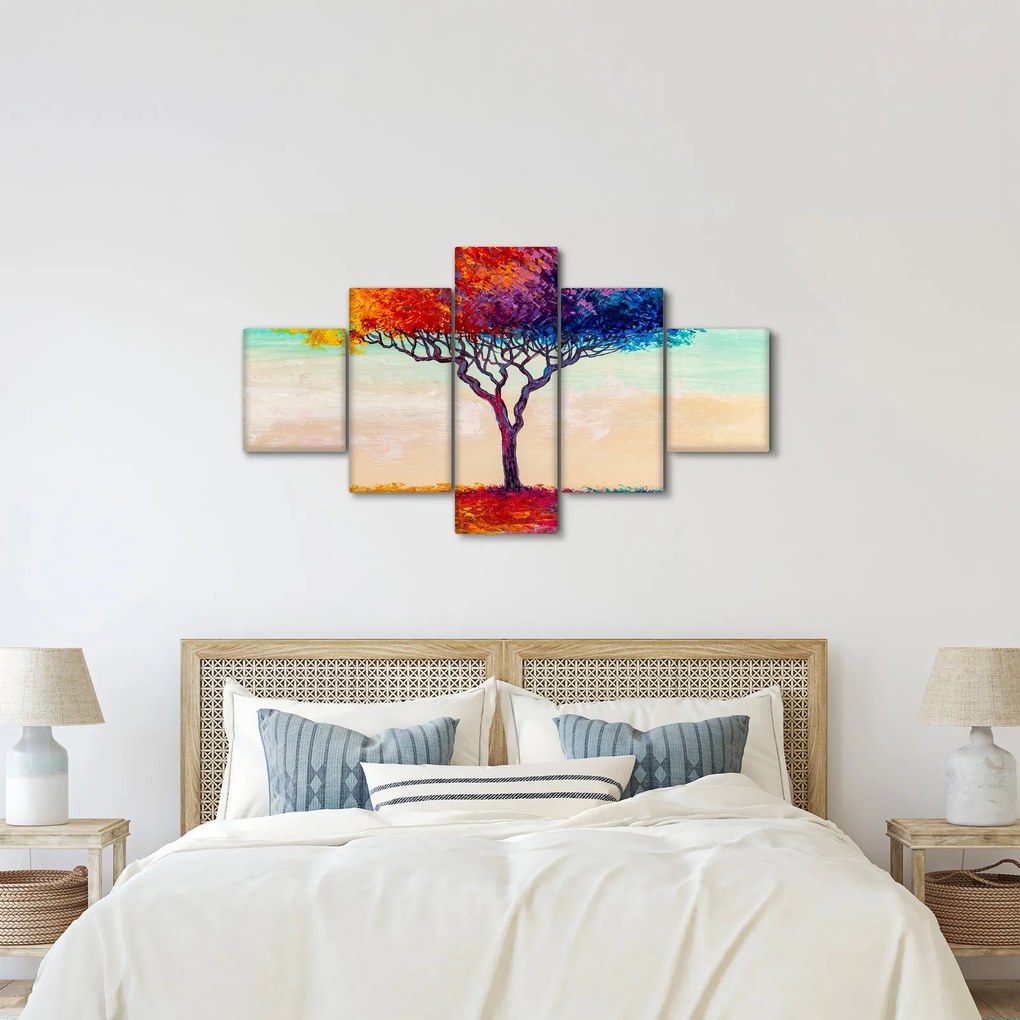 Obraz malowanego drzewa (125x70 cm)