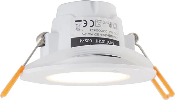 Zestaw 6 reflektorów wpuszczanych białych z diodami LED z 3-stopniową regulacją ściemniania IP65 - Blanca