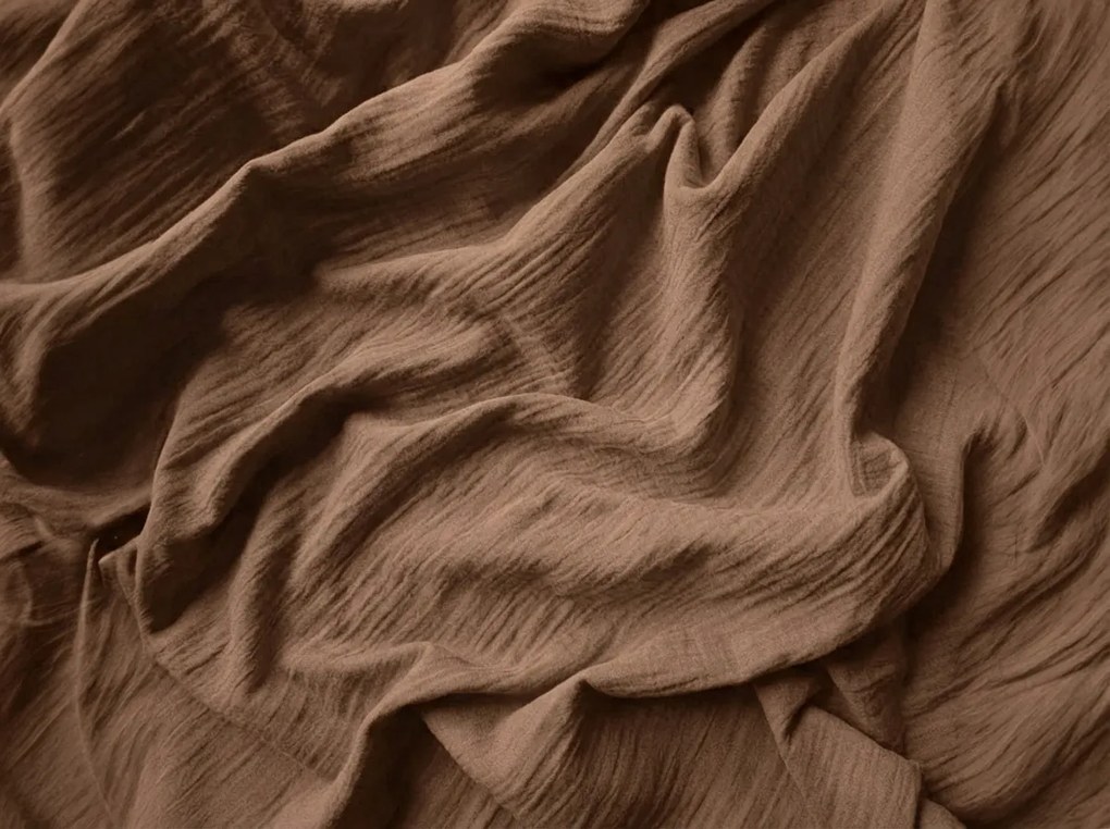 PrzytulneMieszkanie.pl PrzytulneMieszkanie.pl Muślinowa pościel MUSSARI jasnobrązowa Rozmiar pościeli: 70 x 90 cm | 140 x 200 cm