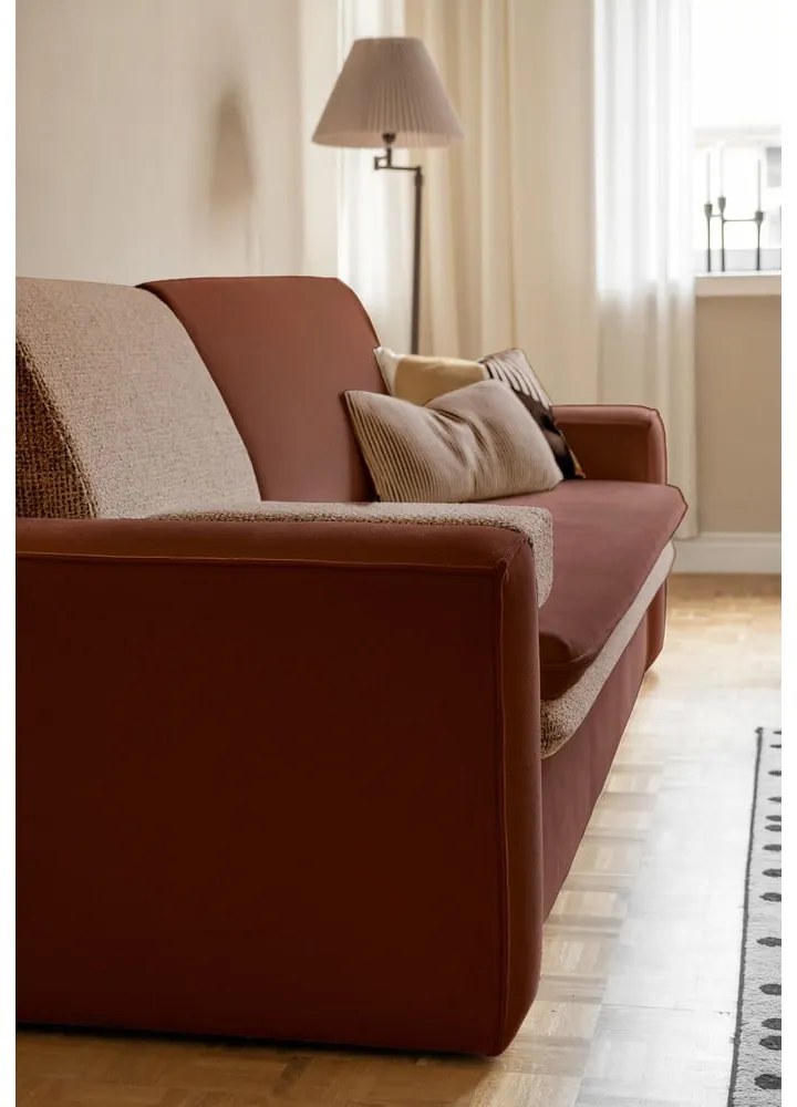 Ceglasta rozkładana sofa 237 cm Wilson – Miuform