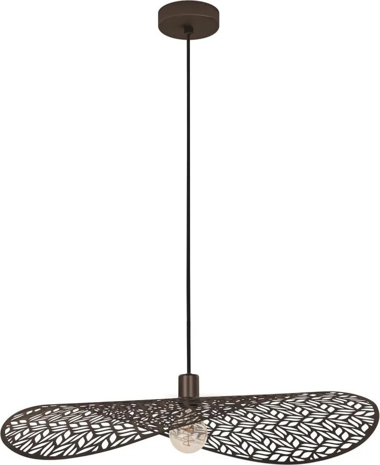 Eglo 44167 - Lampa wisząca na lince SWABY 1xE27/60W/230V średnica 80 cm brązowa