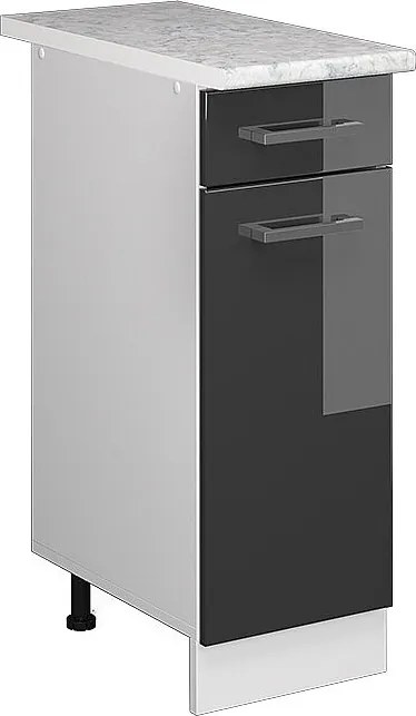 Szafka dolna do kuchni antracyt wysoki połysk 30x60x81.6 r-line
