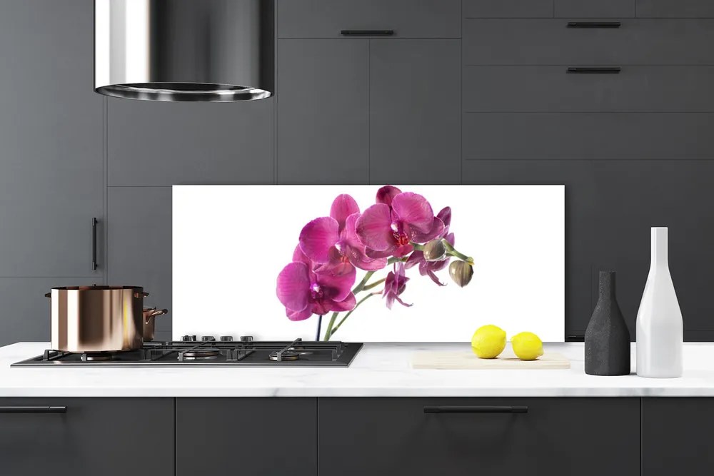 Panel Szklany Botaniczny Portret Storczyka