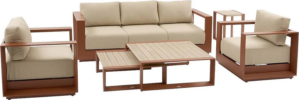 Zestaw aluminiowy dla 5 osób MADRID NEW (terakotowy)