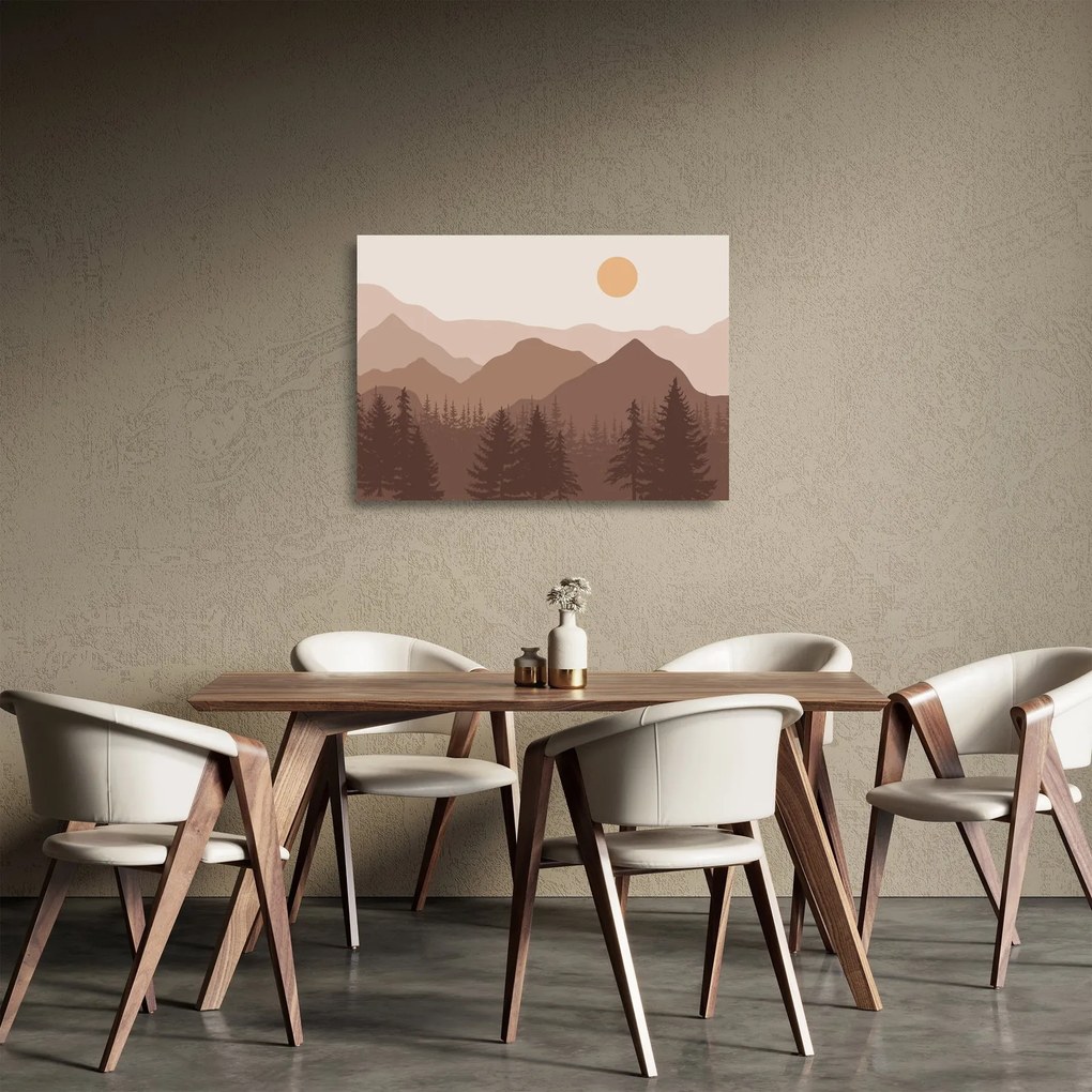 Obraz na szkle - Góry Brunatne N⁰1 (70x50 cm)