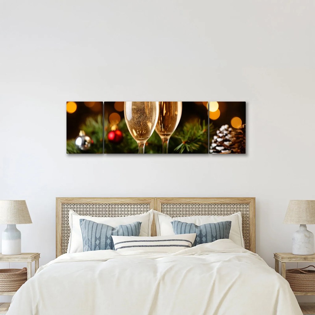 Obraz - Kieliszek szampana (170x50 cm)