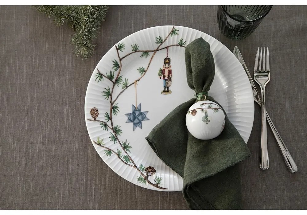 Biały porcelanowy talerz ze świątecznym motywem ø 27 cm Hammershøi Christmas – Kähler Design
