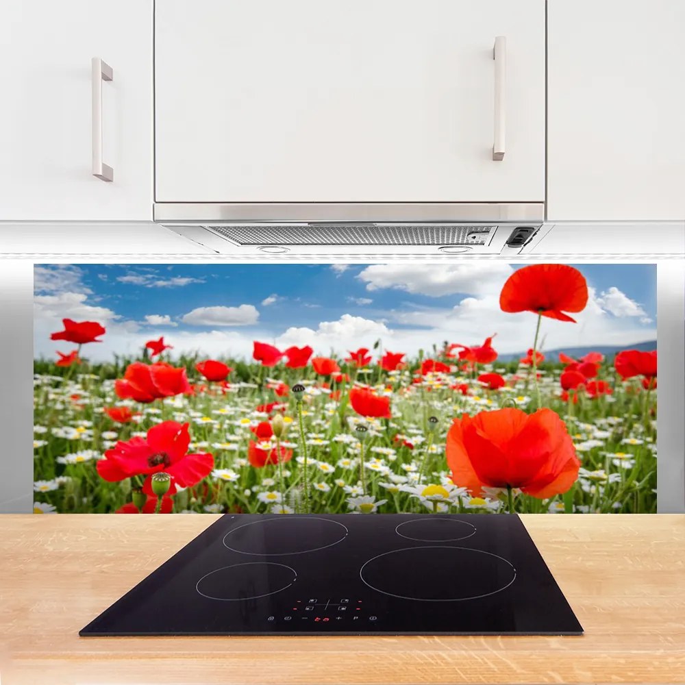 Panel Szklany Kwiatowa Polana Marzeń